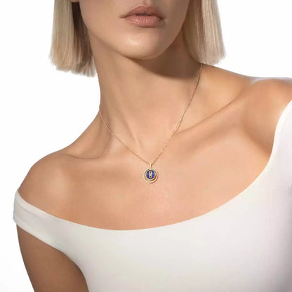[Elite]Lucky Move Diamond Necklace in Rose Gold and White Mother-of-Pearl