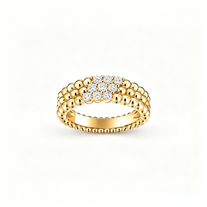 [Elite] THREE-ROW DIAMOND RING