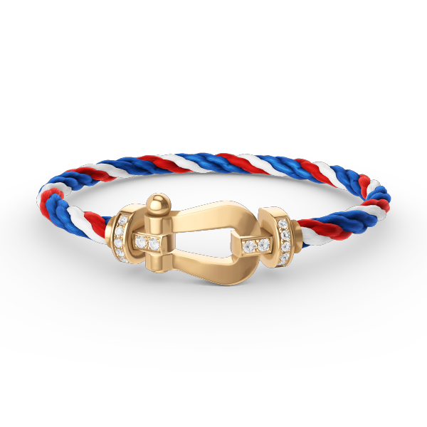 [Elite]FORCE LARGE HORSESHOE HALF DIAMOND BRACELET GOLD