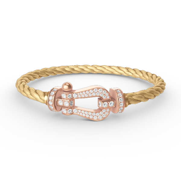 [Elite]FORCE LARGE HORSESHOE FULL DIAMOND BRACELET ROSE GOLD