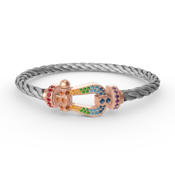 [Elite]FORCE LARGE HORSESHOE  COLORED DIAMOND BRACELET ROSE GOLD