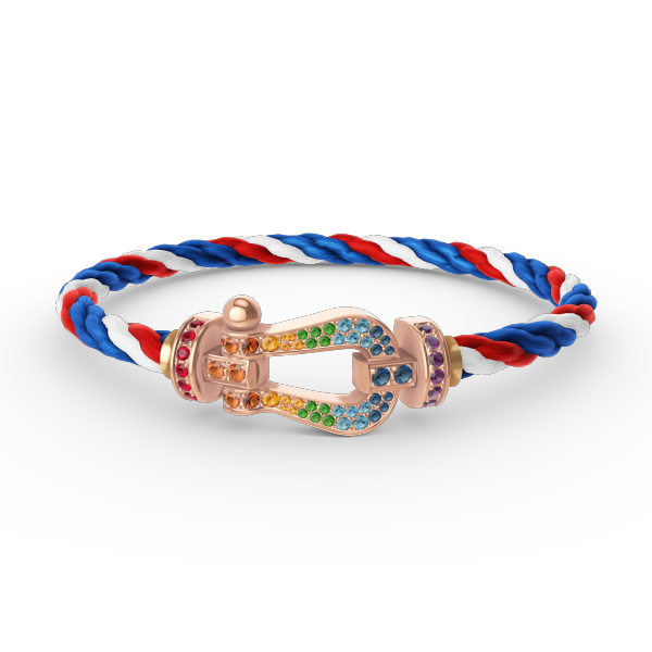 [Elite]FORCE LARGE HORSESHOE  COLORED DIAMOND BRACELET ROSE GOLD