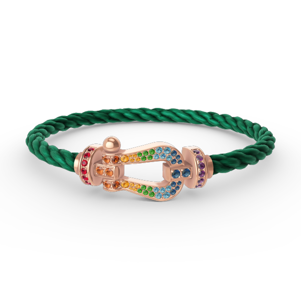 [Elite]FORCE LARGE HORSESHOE  COLORED DIAMOND BRACELET ROSE GOLD