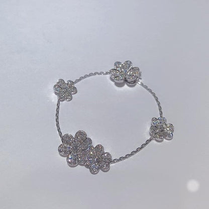 [Elite]FRIVOLE SILVER 5 FLOWERS BRACELET