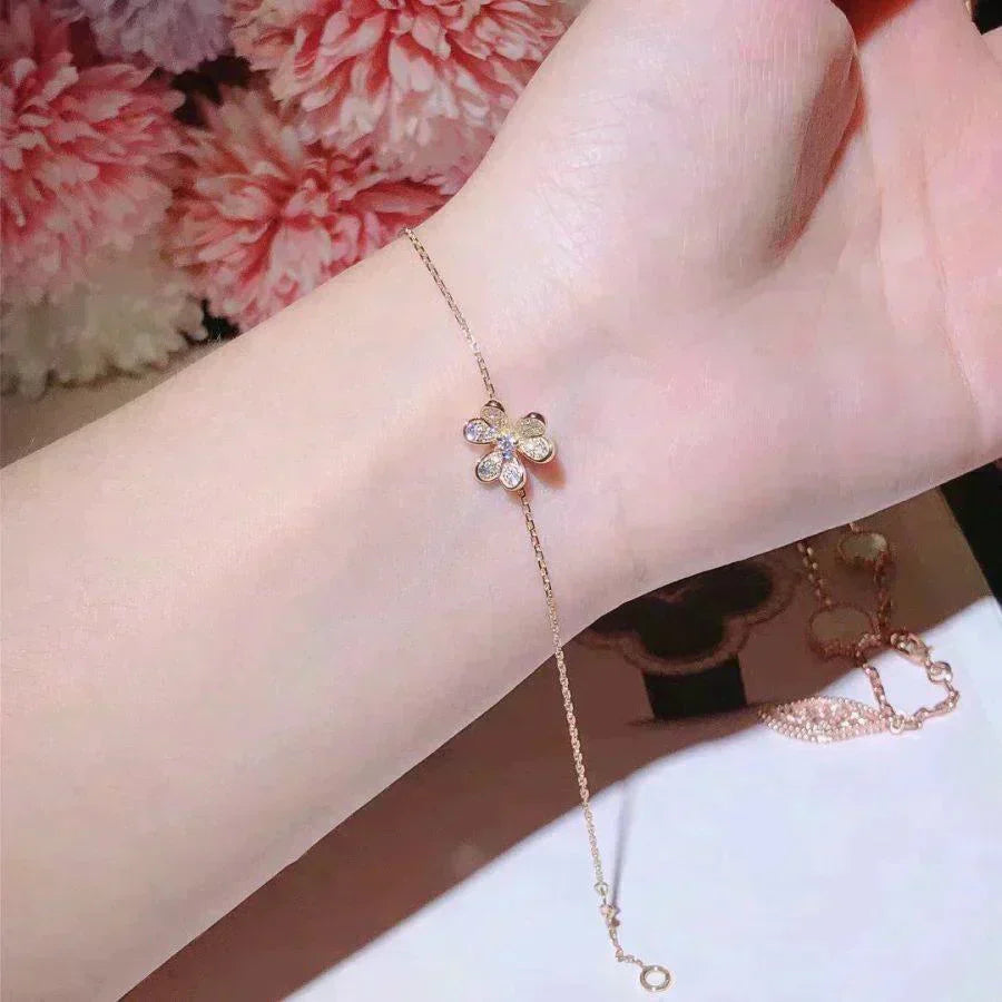 [Elite]FRIVOLE GOLD FLOWER DIAMOND BRACELET
