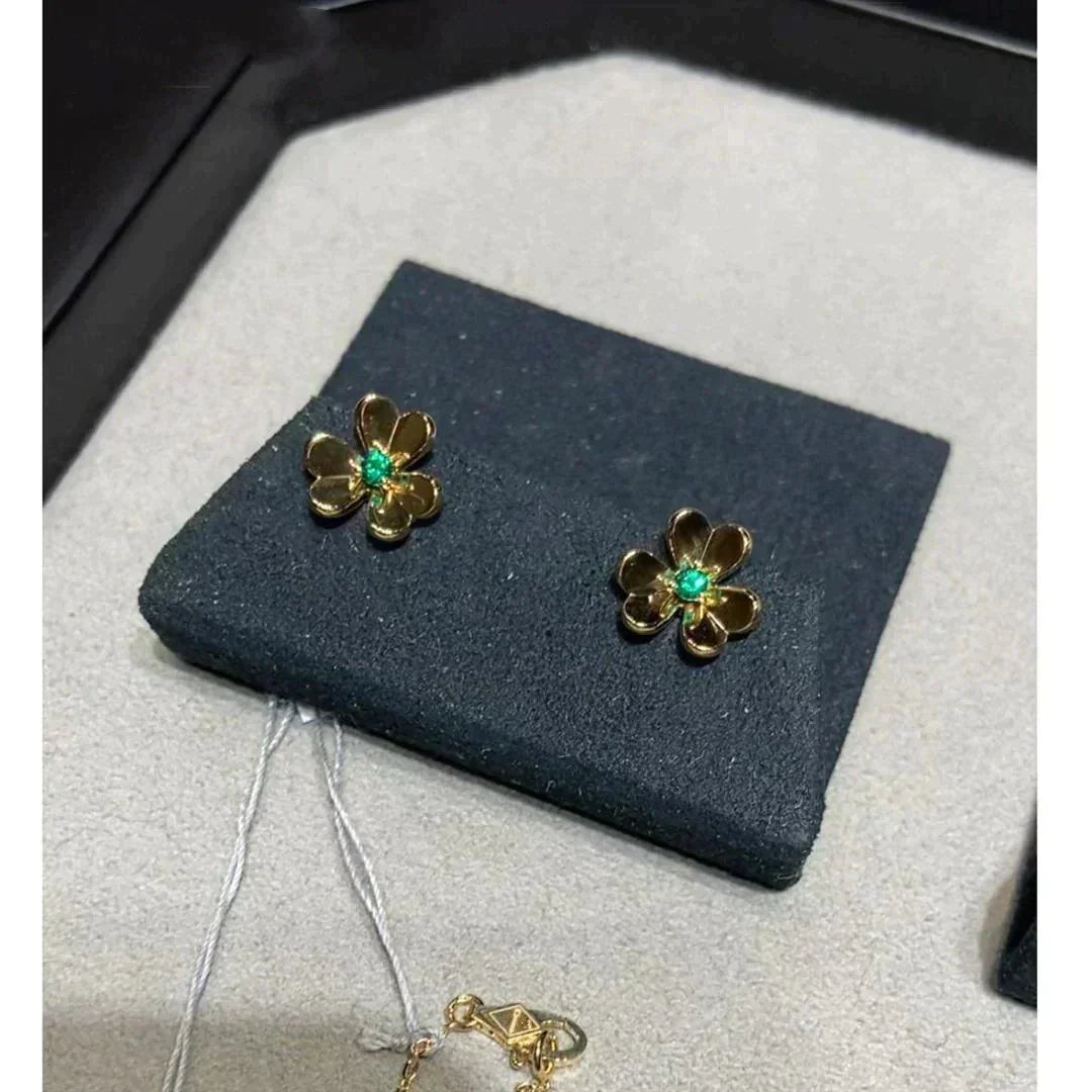 [Elite]FRIVOLE  FLOWER MALACHITE EARRINGS