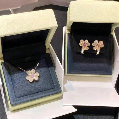[Elite]FRIVOLE ROSE GOLD FLOWER DIAMOND NECKLACE