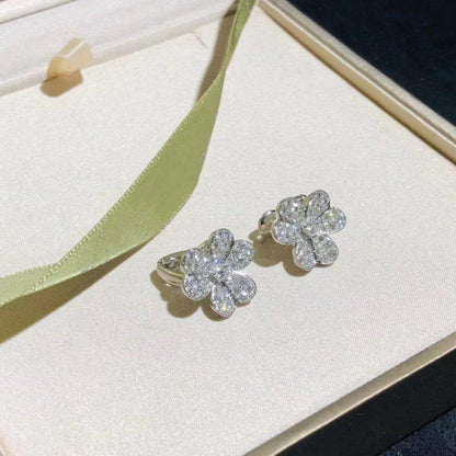 [Elite]FRIVOLE SILVER FLOWER DIAMOND EARRINGS