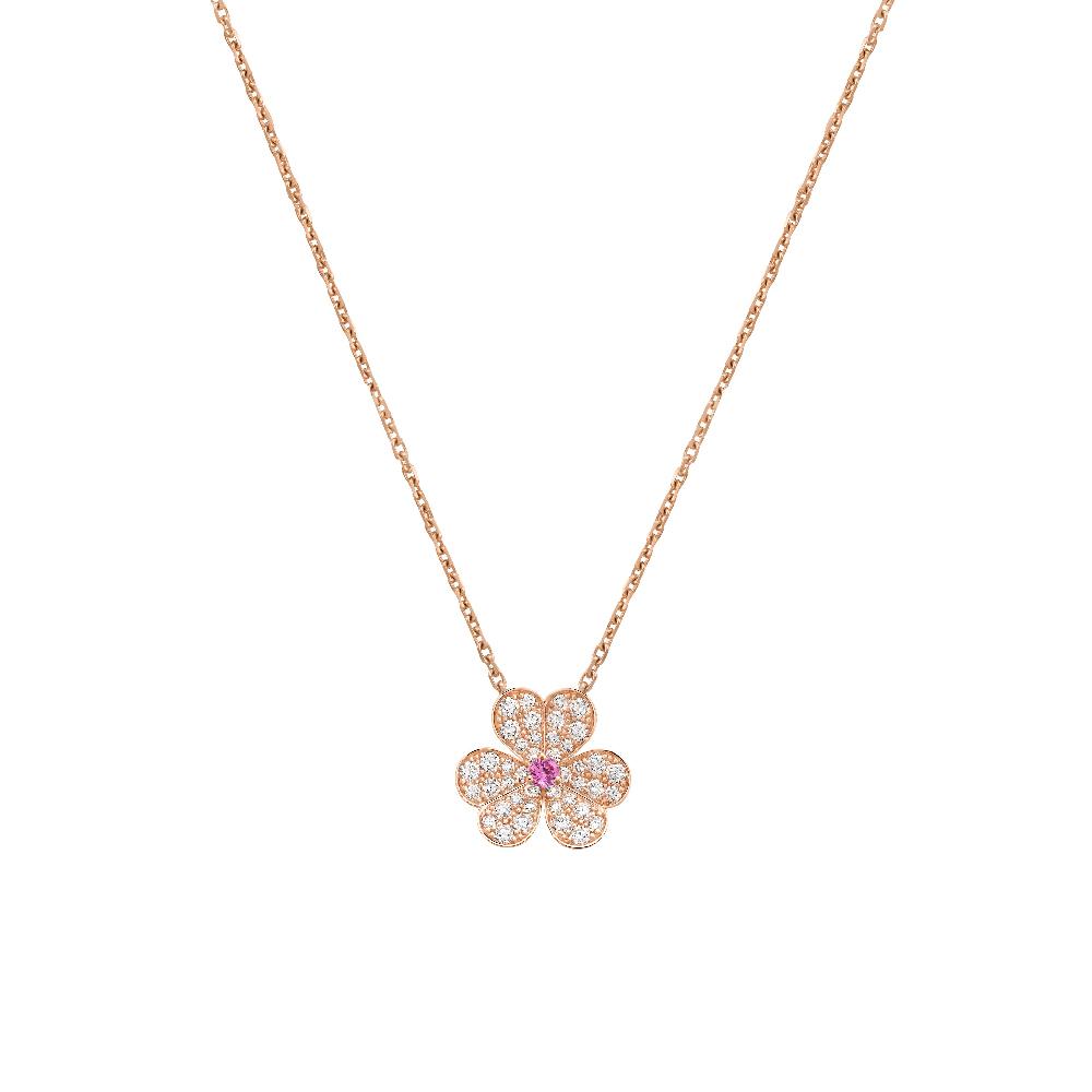 [Elite]FRIVOLE ROSE GOLD FLOWER DIAMOND NECKLACE