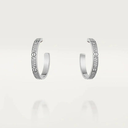 [Elite]LOVE EARRINGS 3.6MM DIAMOND PAVED