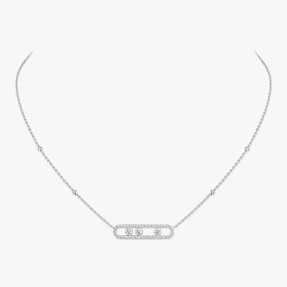 [Elite] Move Pave_ Rose Gold Diamond Necklace