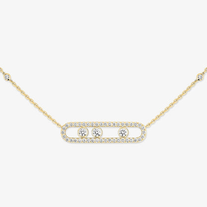[Elite] Move Pave_ Rose Gold Diamond Necklace