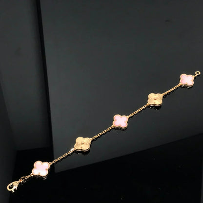 [Elite] CLOVER 5 MOTIFS  PINK MOP BRACELET COLLECTION