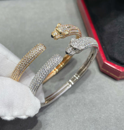 [Elite]PANTHERE FULL DIAMOND OPEN BRACELET