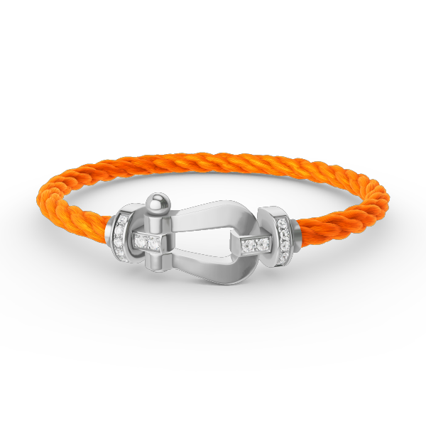 [Elite]FORCE LARGE HORSESHOE HALF DIAMOND BRACELET SILVER