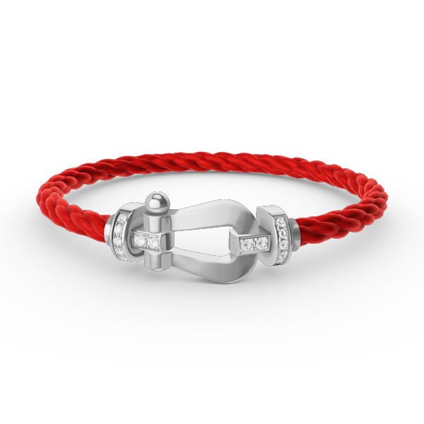 [Elite]FORCE LARGE HORSESHOE HALF DIAMOND BRACELET SILVER