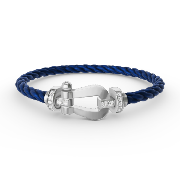 [Elite]FORCE LARGE HORSESHOE HALF DIAMOND BRACELET SILVER