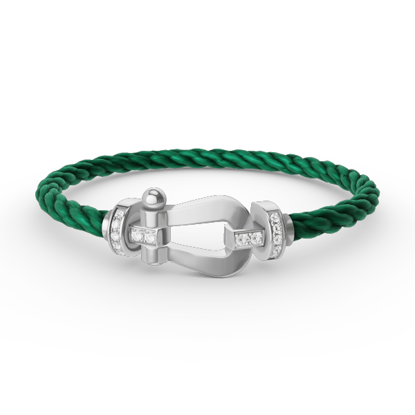 [Elite]FORCE LARGE HORSESHOE HALF DIAMOND BRACELET SILVER