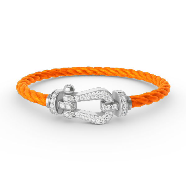 [Elite]FORCE LARGE HORSESHOE FULL DIAMOND BRACELET SILVER