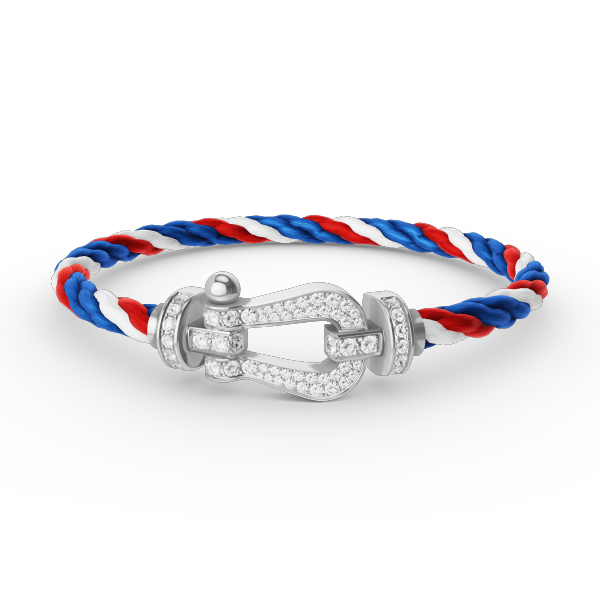 [Elite]FORCE LARGE HORSESHOE FULL DIAMOND BRACELET SILVER