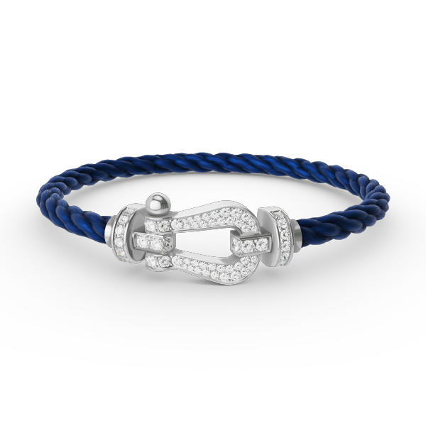 [Elite]FORCE LARGE HORSESHOE FULL DIAMOND BRACELET SILVER