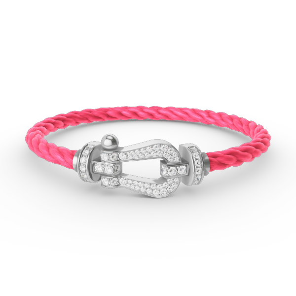 [Elite]FORCE LARGE HORSESHOE FULL DIAMOND BRACELET SILVER