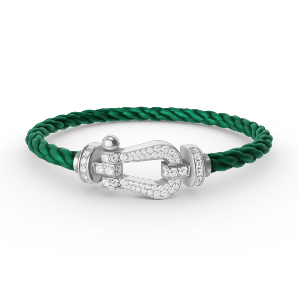 [Elite]FORCE LARGE HORSESHOE FULL DIAMOND BRACELET SILVER
