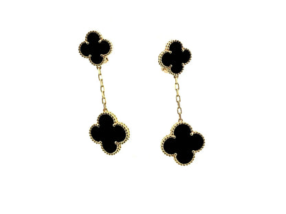 [Elite]CLOVER 2 MOTIFS  EARRINGS (MULTIPLE CHOICESC