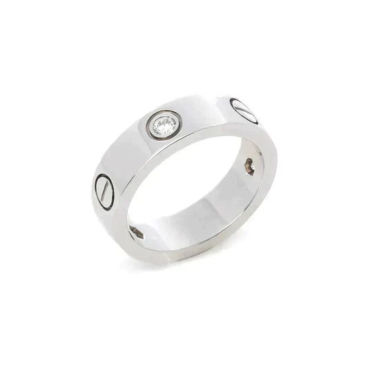 [Elite]LOVE RING 5.5MM 3 DIAMONDS SILVER