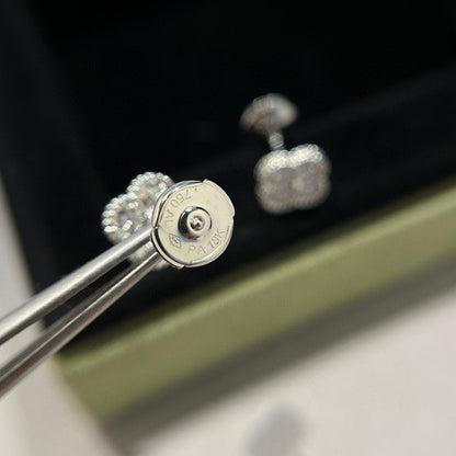 [Elite]CLOVER MINI DIAMOND STUD EARRINGS