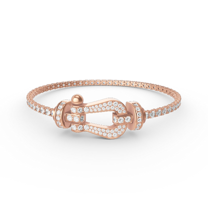 [Elite]FORCE  LARGE HORSESHOE FULL DIAMOND TENNIS BRACELET