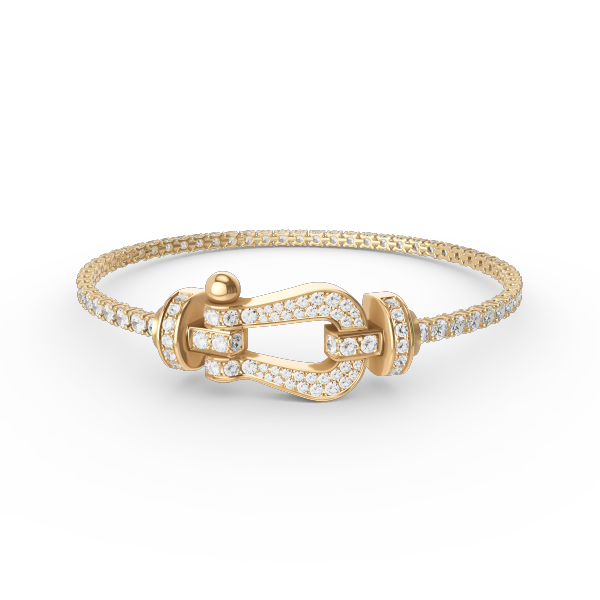 [Elite]FORCE  LARGE HORSESHOE FULL DIAMOND TENNIS BRACELET